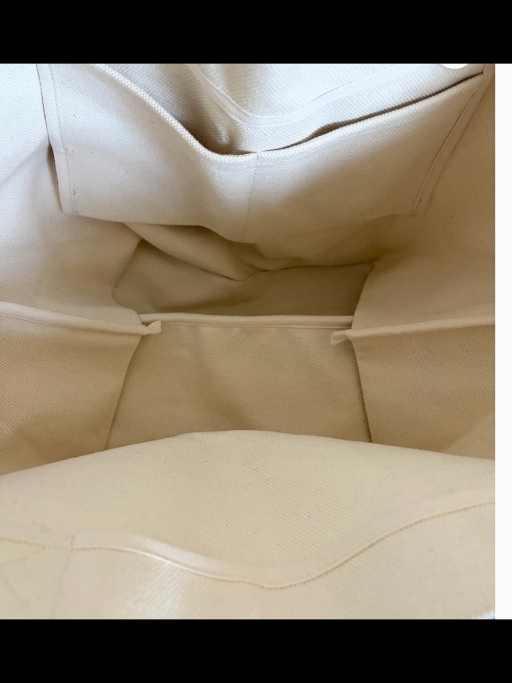 MERIT Canvas Cosmetic Tote Bag in Cream - Picture 4 of 9